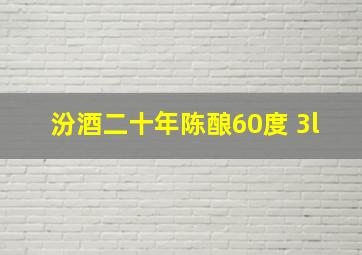 汾酒二十年陈酿60度 3l